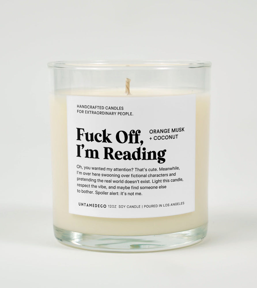 Fuck Off I'm Reading Glass Candle (ONLINE ORDER ONLY)