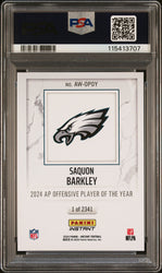 Graded 2024 Panini Instant NFL Saquon Barkley #OPOY Award Winners Football Card PSA 10 Gem Mint