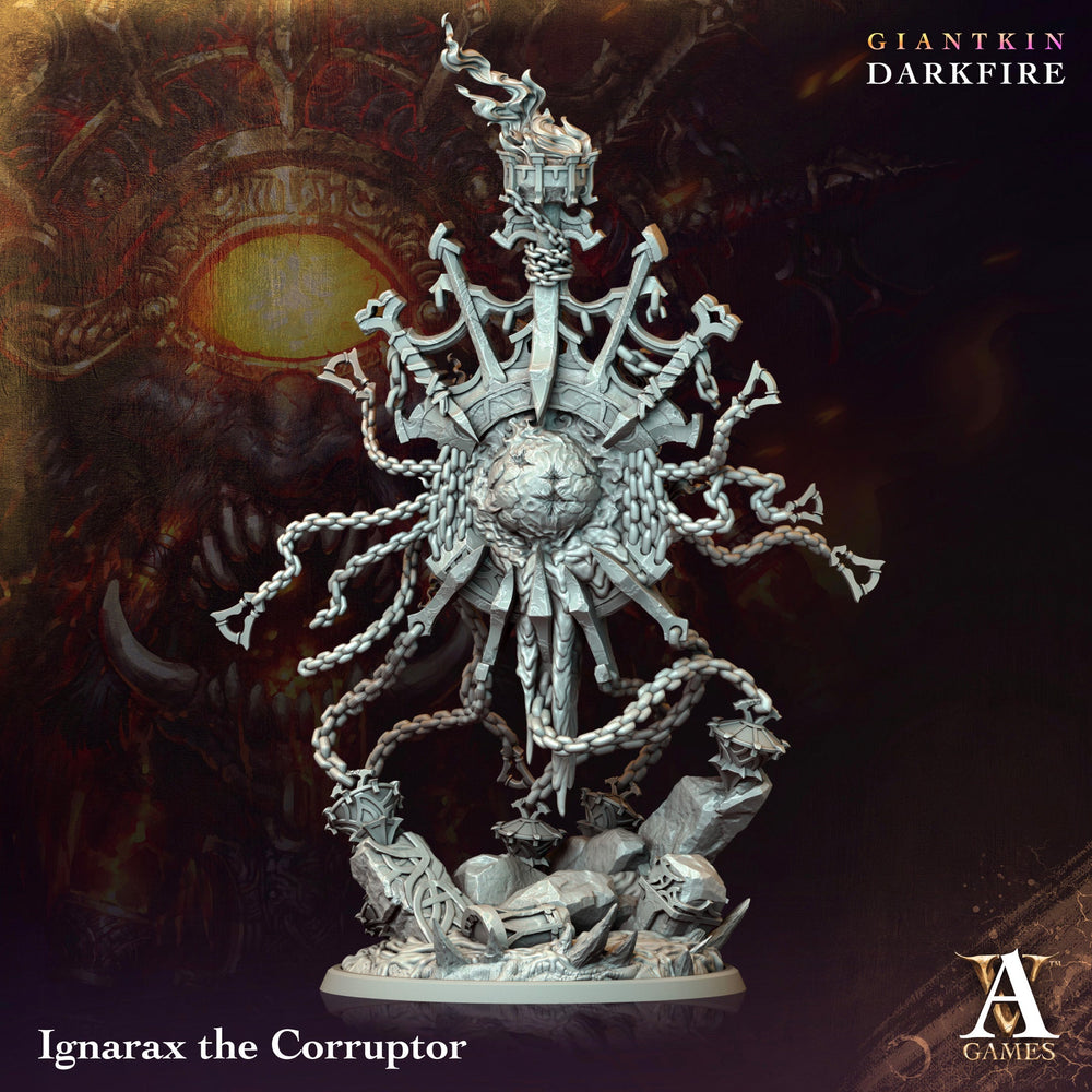 3D Printed Archvillain Games Ignarax the Corruptor Giantkin Darkfire Archvillain Society Vol. XXXIV 28 32mm D&D (Online Only)