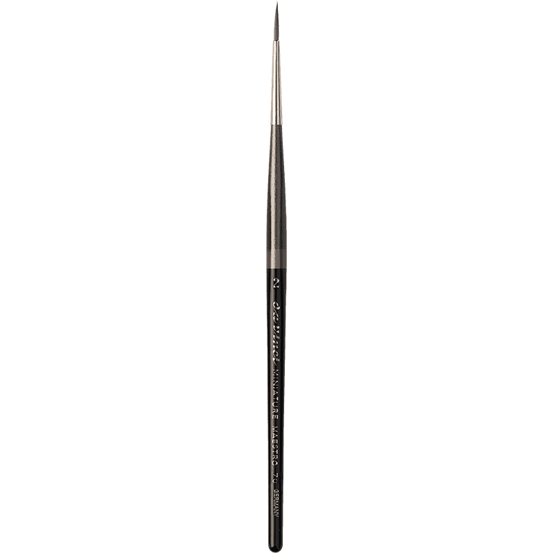 Da Vinci: Miniature Maestro - Kolinsky Red Sable Brush - Series 70 - Size 2 - Round, Extra Long and Extra Pointed