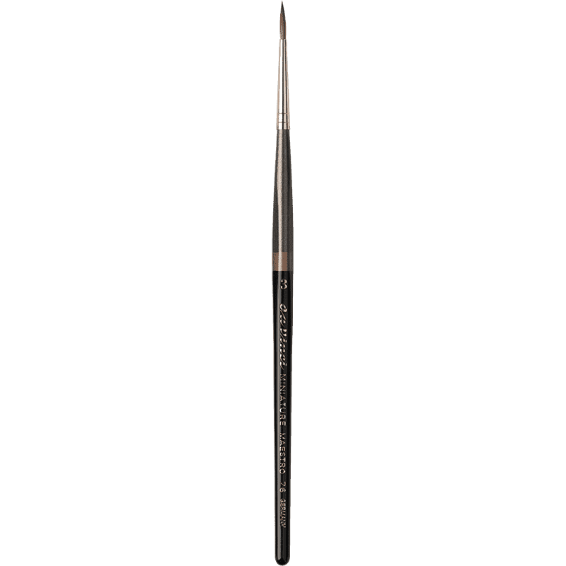 Da Vinci: Miniature Maestro - Kolinsky Red Sable Brush - Series 76 - Size 3 - Round, Short and Pointed