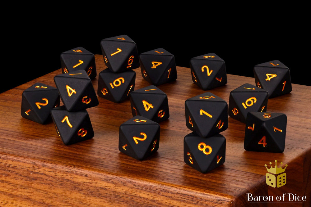 Matte Black D8 Dice (ONLINE ORDER ONLY)