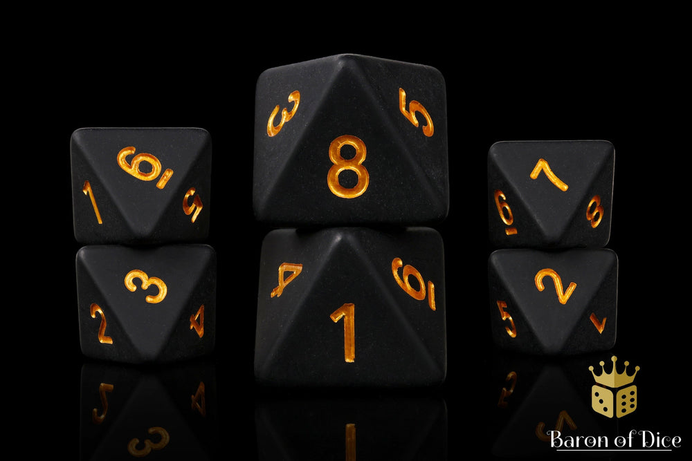 Matte Black D8 Dice (ONLINE ORDER ONLY)