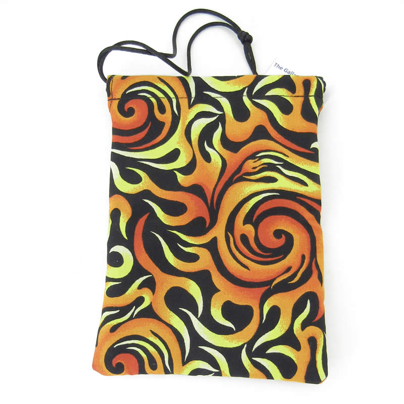 GHGCB1001 Black Flame Cotton Gamer Dice Bag (5in x 7in) Gallant Hands (ONLINE ORDER ONLY)
