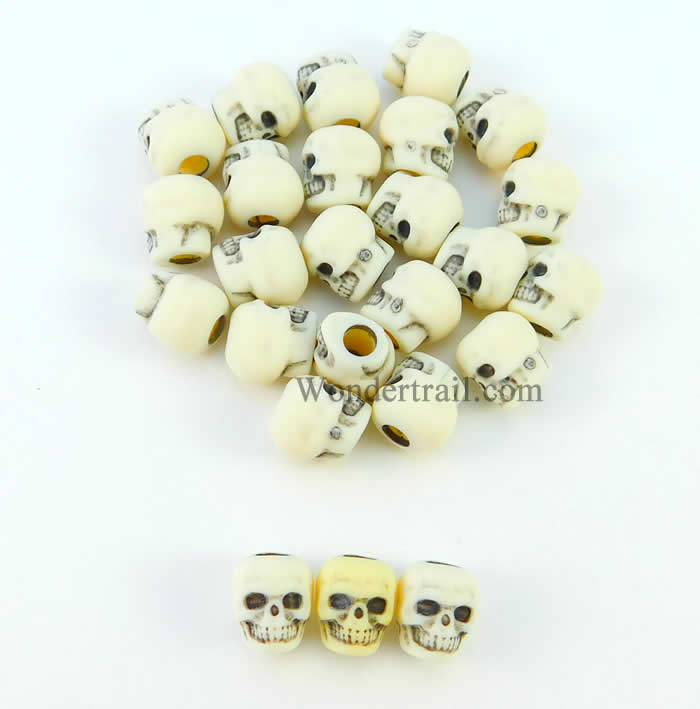 GHGSC2302 Ivory Skull Counters 1 Pack of 25 Gallant Hands Gamers Gear (ONLINE ORDER ONLY)
