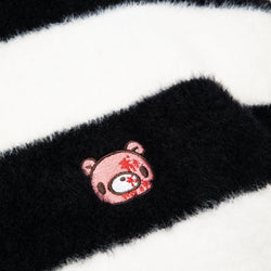 Gloomy Bear Striped Fuzzy Zip Up Jacket (ONLINE ORDER ONLY)