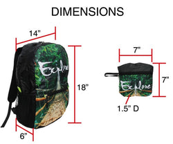 24 LITER Summit GoPak Teal Maze Folding Lightweight Backpack (ONLINE ORDER ONLY)
