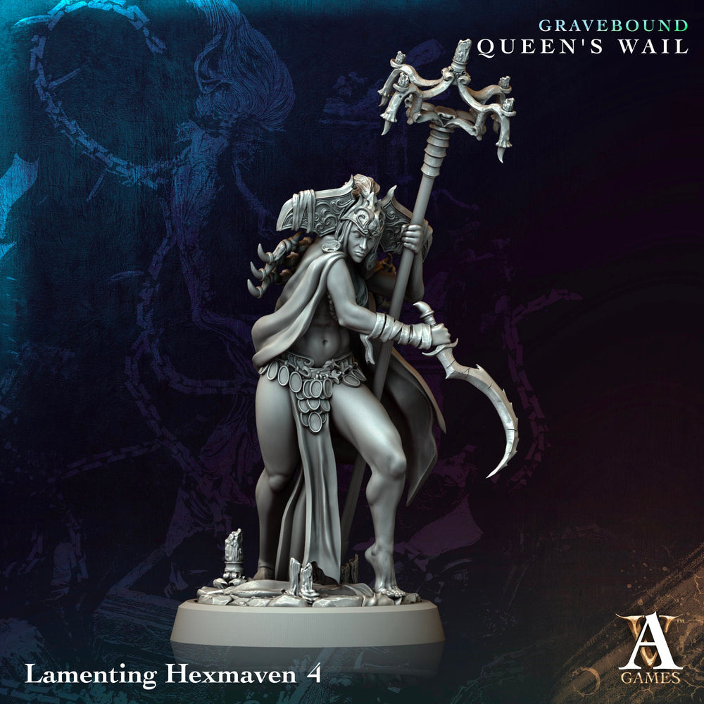 3D Printed Archvillain Games Lamenting Hexmaven Gravebound Queen's Wail 28 32mm D&D (Online Only)