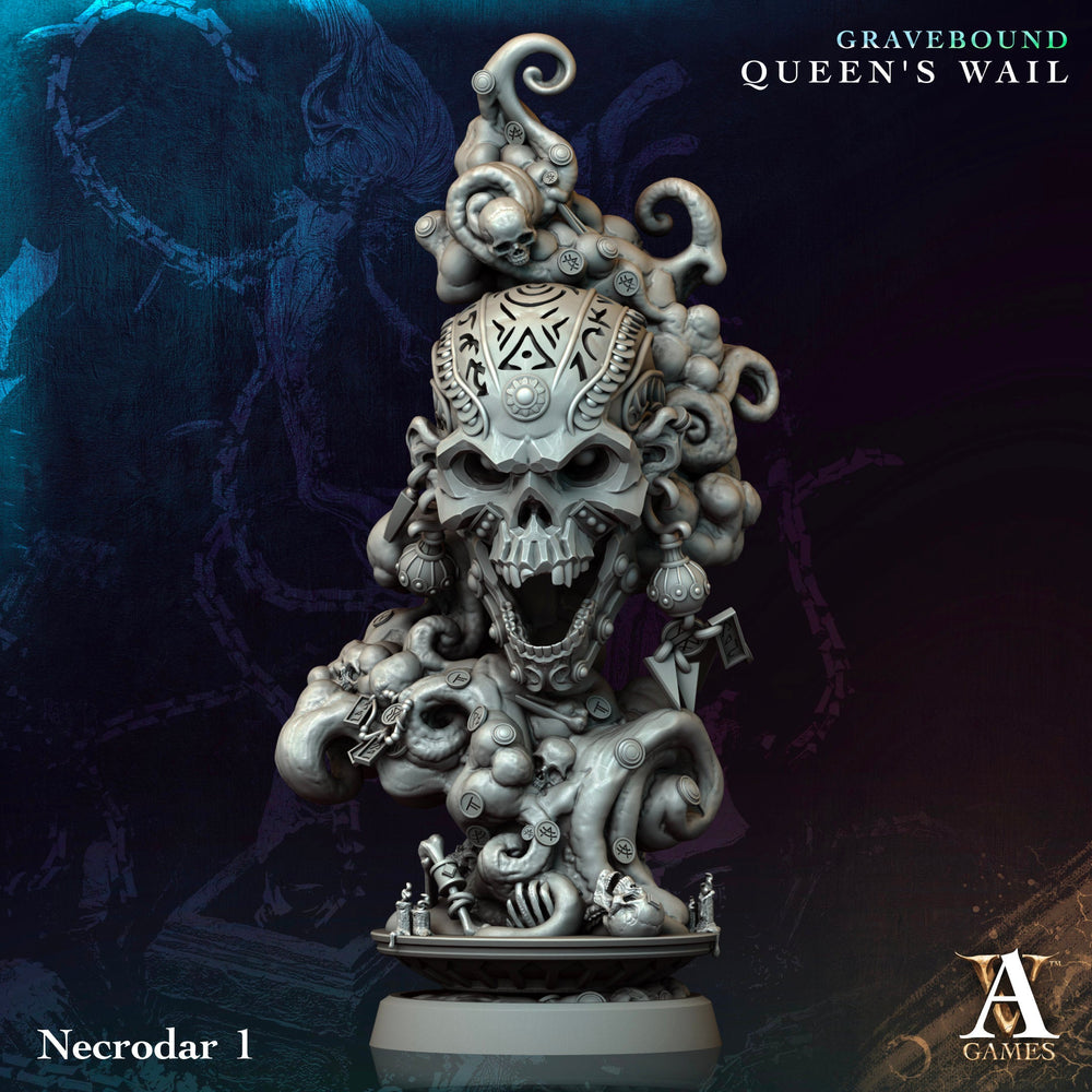 3D Printed Archvillain Games Necrodar Gravebound Queen's Wail 28 32mm D&D (Online Only)