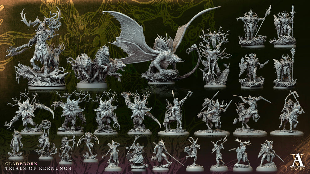 3D Printed Archvillain Games Miranil Gladehunter Gladeborn - Trials of Kernunos 28 32mm D&D (Online Only)