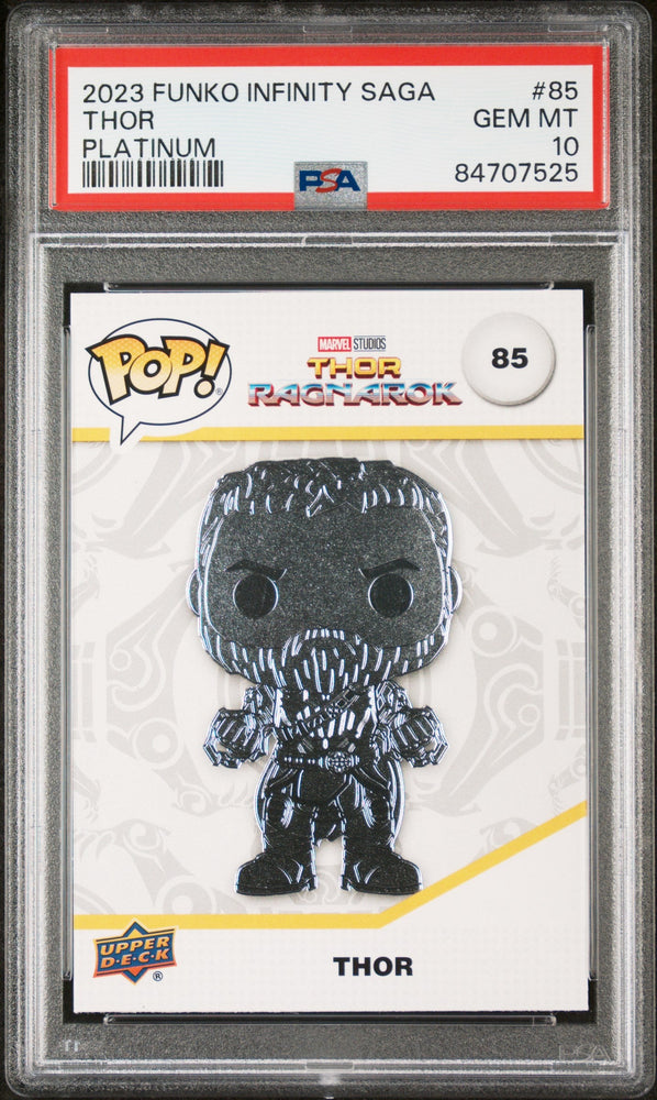 2023 UPPER DECK FUNKO POP MARVEL  THOR PLATINUM #85  PSA 10 (Online Order Only)