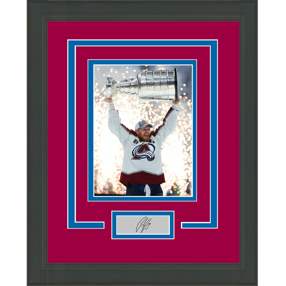 Framed Gabriel Landeskog Facsimile Laser Engraved Signature Auto Colorado Avalanche 11x14 Hockey Photo (ONLINE ORDER ONLY)