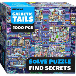 Galactic Tails Seekers Finders 1000 Piece Jigsaw Puzzle Quokka