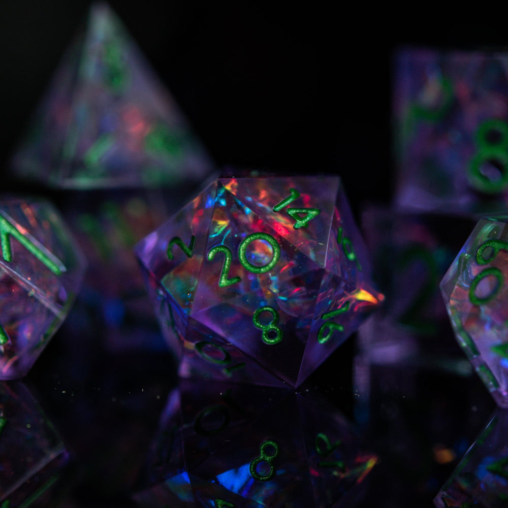 PRE-ORDER || Galactic Shatter Sharp-Edged Resin Dice Set