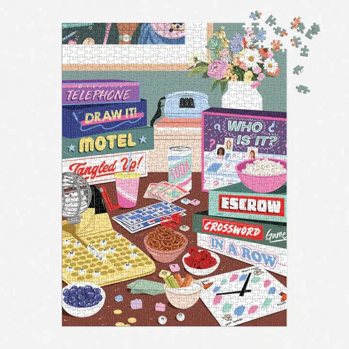 Game Night 1000 Piece Jigsaw Puzzle Galison (ONLINE ORDER ONLY)