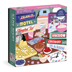 Game Night 1000 Piece Jigsaw Puzzle Galison (ONLINE ORDER ONLY)