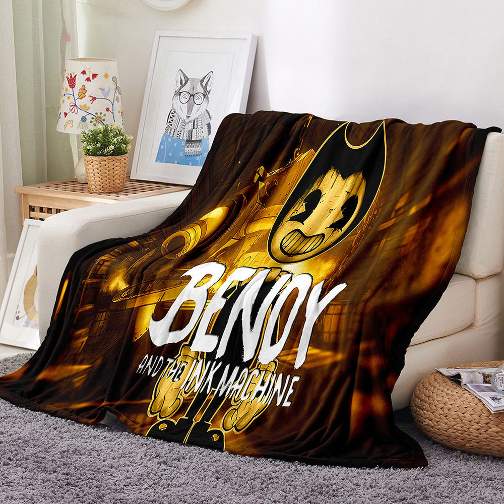Game Bendy And The Ink Machine Blanket Flannel Throw Room Decoration (Online Order Only)