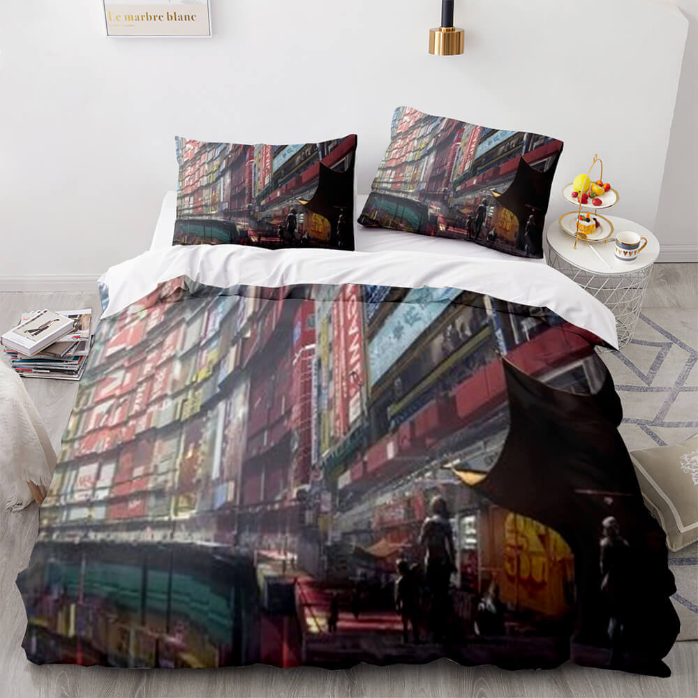 Game Cyberpunk 2077 Bedding Set Cosplay Quilt Covers Without Filler (Online Order Only)