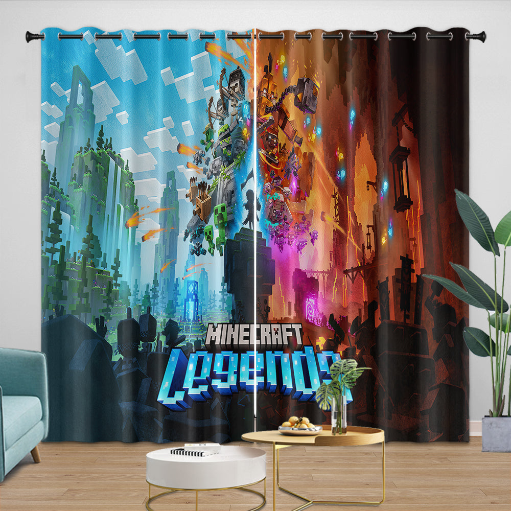 Game Minecraft Curtains Blackout Window Drapes Kids Room Decoration (ONLINE ORDER ONLY)