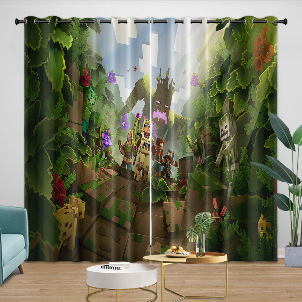 Game Minecraft Curtains Blackout Window Drapes Kids Room Decoration (ONLINE ORDER ONLY)
