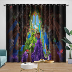 Game Pattern Minecraft Curtains Window Drapes Kids Room Decoration (ONLINE ORDER ONLY)