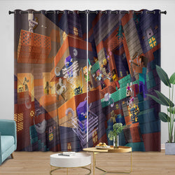 Game Pattern Minecraft Curtains Window Drapes Kids Room Decoration (ONLINE ORDER ONLY)