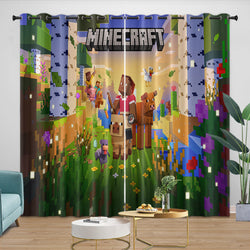 Game Pattern Minecraft Curtains Window Drapes Kids Room Decoration (ONLINE ORDER ONLY)