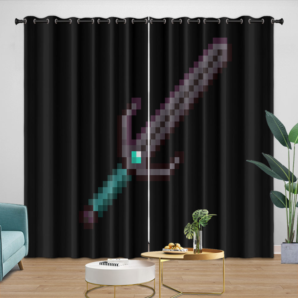Game Pattern Minecraft Curtains Window Drapes Room Decoration (ONLINE ORDER ONLY)