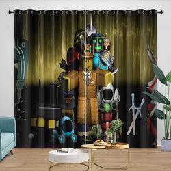 Game Pattren Roblox Curtains Blackout Window Drapes Room Decoration (Online Order Only)