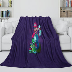 Game Super Mario Blanket Flannel Throw Kids Room Decoration (ONLINE ORDER ONLY)