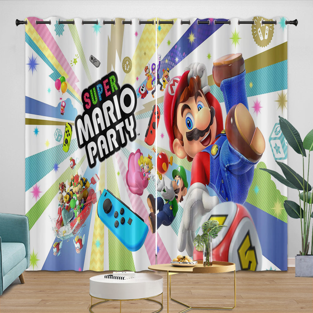 Game Super Mario Curtains Blackout Kids Room Window Drapes (ONLINE ORDER ONLY)