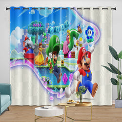 Game Super Mario Curtains Blackout Kids Room Window Drapes (ONLINE ORDER ONLY)