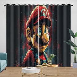 Game Super Mario Curtains Blackout Kids Room Window Drapes (ONLINE ORDER ONLY)