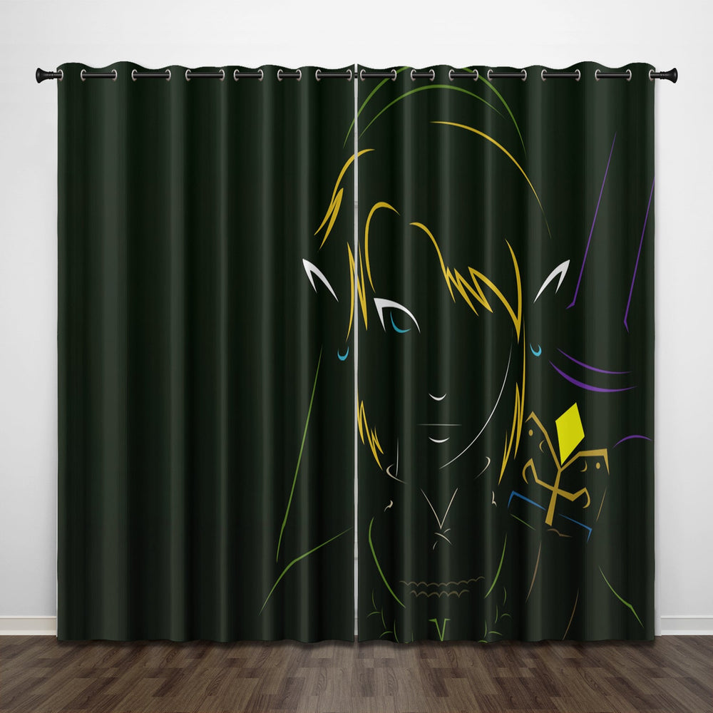The Legend of Zelda Curtains Pattern Blackout Window Drapes (Online Order Only)