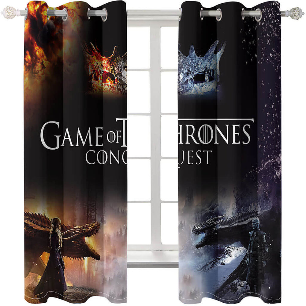Game of Thrones Curtains Ice and Fire Blackout Window Treatments Drapes (Online Order Only)