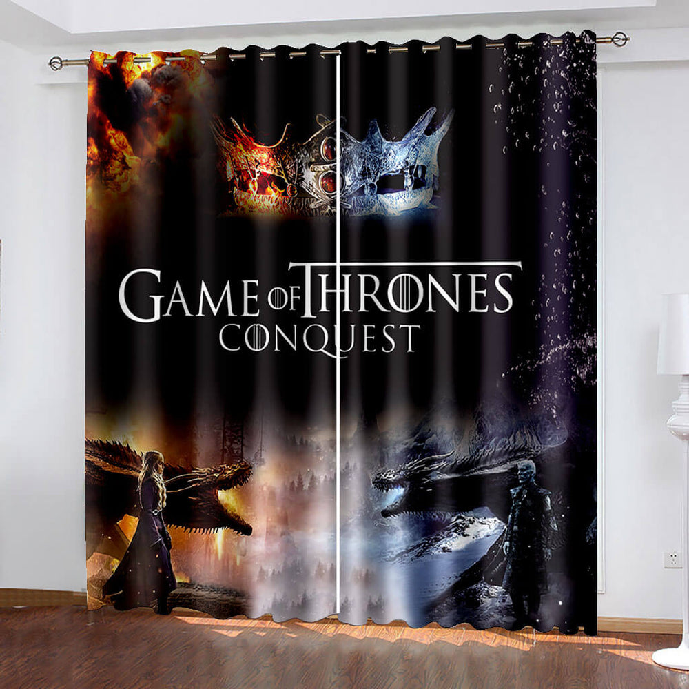 Game of Thrones Curtains Ice and Fire Blackout Window Treatments Drapes (Online Order Only)