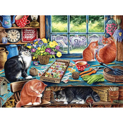Garden Shed Cats 35 Piece Tray Jigsaw Puzzle Cobble Hill (ONLINE ORDER ONLY)