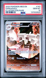 Graded 2025 PKM MEG EN Garganacl #147 Illustration Rare Trading Card Game PSA 10 Gem Mint