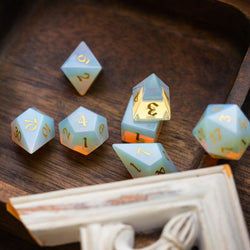 Gemstone Opalite Elven Cut DND Dice Set (ONLINE ORDER ONLY)
