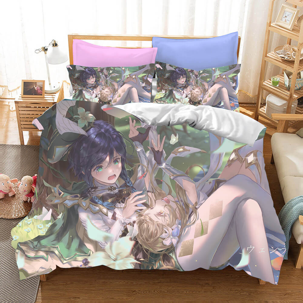 Genshin Impact Bedding Set Quilt Cover Without Filler (Online Order Only)