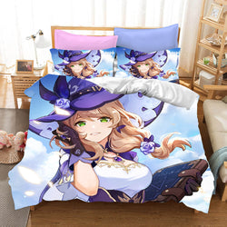 Genshin Impact Bedding Set Quilt Cover Without Filler (Online Order Only)
