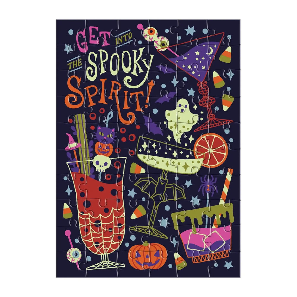 Get into the Spooky Spirit Greeting Card 60 Piece Jigsaw Puzzle Galison