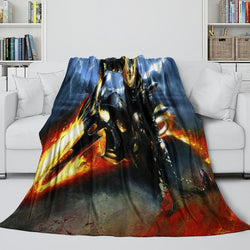 Ghost Rider Blanket Pattern Flannel Kids Room Throw (ONLINE ORDER ONLY)