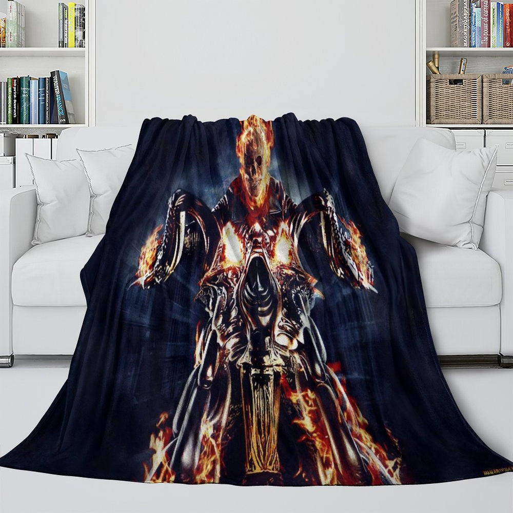 Ghost Rider Blanket Pattern Flannel Kids Room Throw (ONLINE ORDER ONLY)