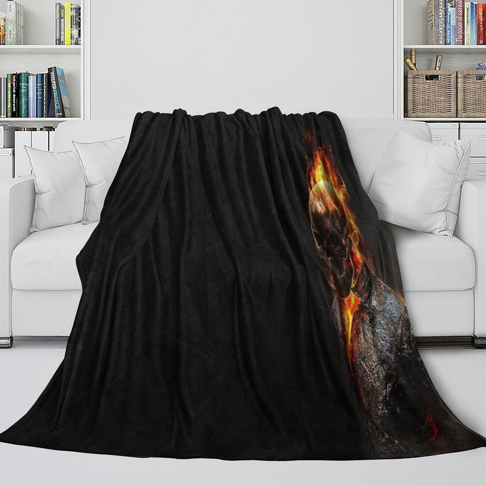 Ghost Rider Blanket Pattern Flannel Kids Room Throw (ONLINE ORDER ONLY)