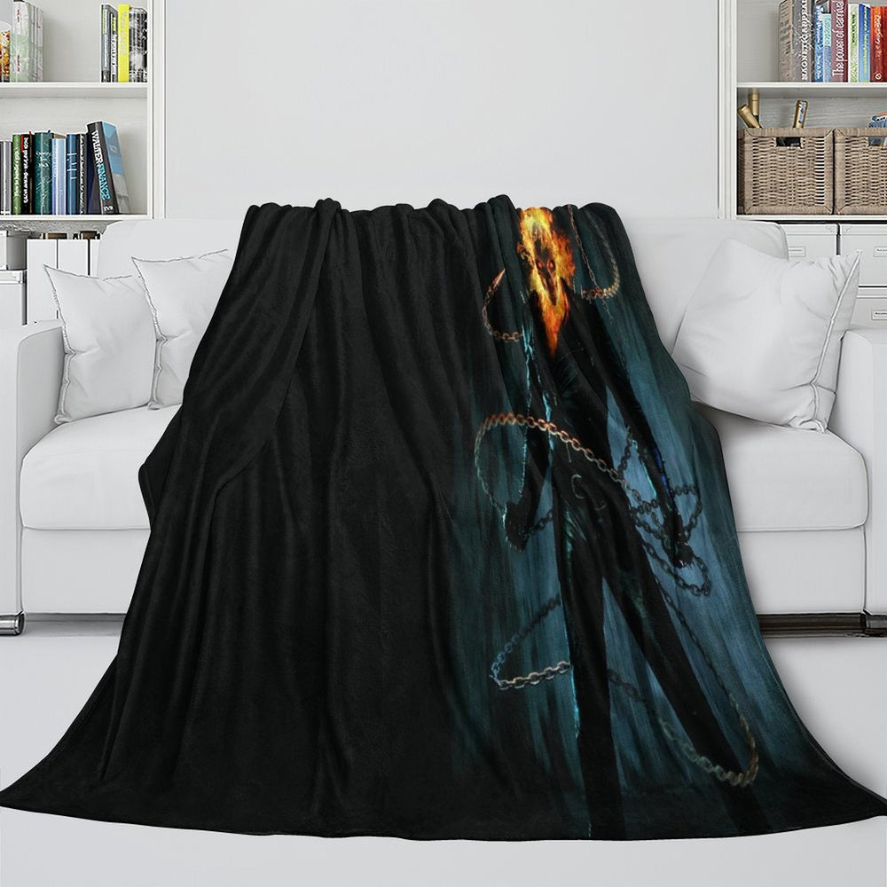 Ghost Rider Blanket Pattern Flannel Kids Room Throw (ONLINE ORDER ONLY)