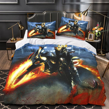 Ghost Rider Duvet Cover Kids Room Bedding Set Without Filler (ONLINE ORDER ONLY)