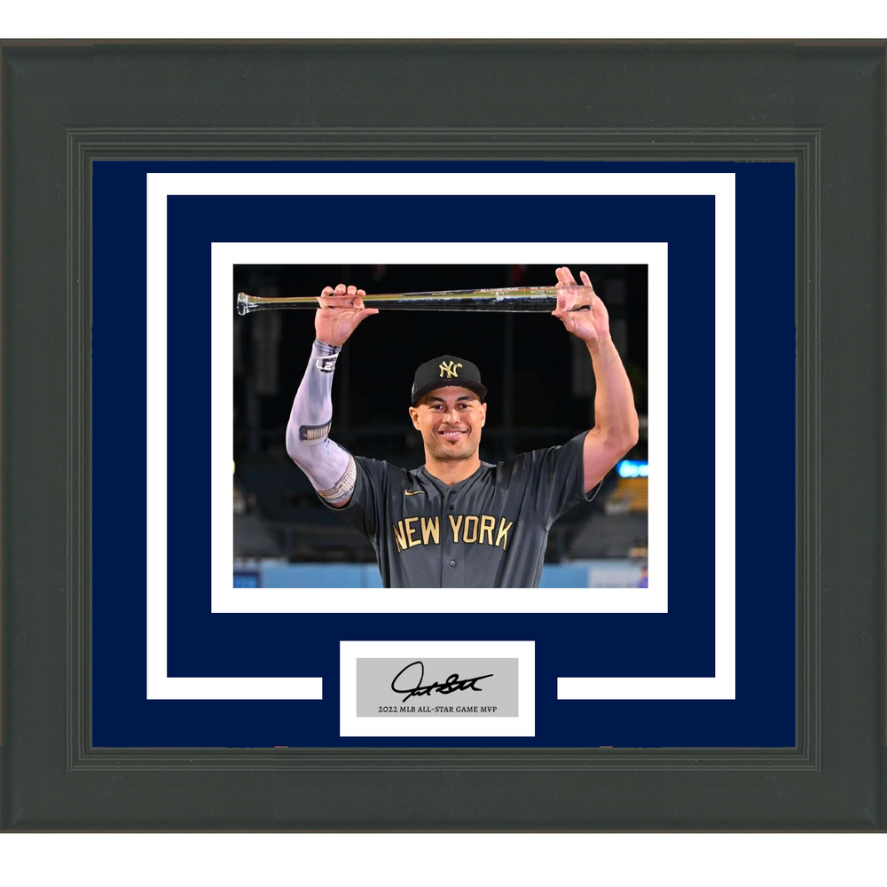 Framed Giancarlo Mike Stanton Facsimile Laser Engraved Signature Auto New York Yankees 11x14 Baseball Photo (ONLINE ORDER ONLY)