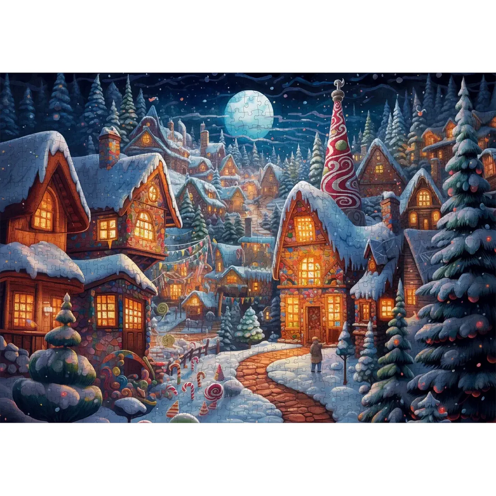 Gingerbread Grove 1000 Piece Jigsaw Puzzle Trippy (ONLINE ORDER ONLY)
