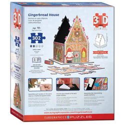 Gingerbread House 302 Piece 3D Jigsaw Puzzle Eurographics (ONLINE ORDER ONLY)